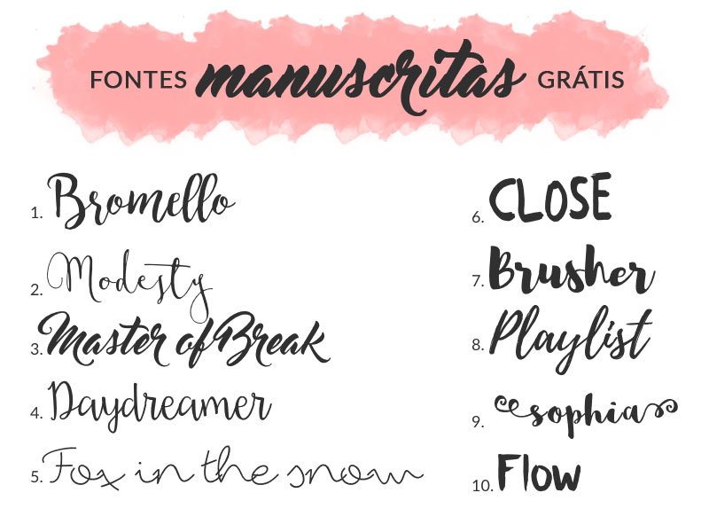 fontes manuscritas