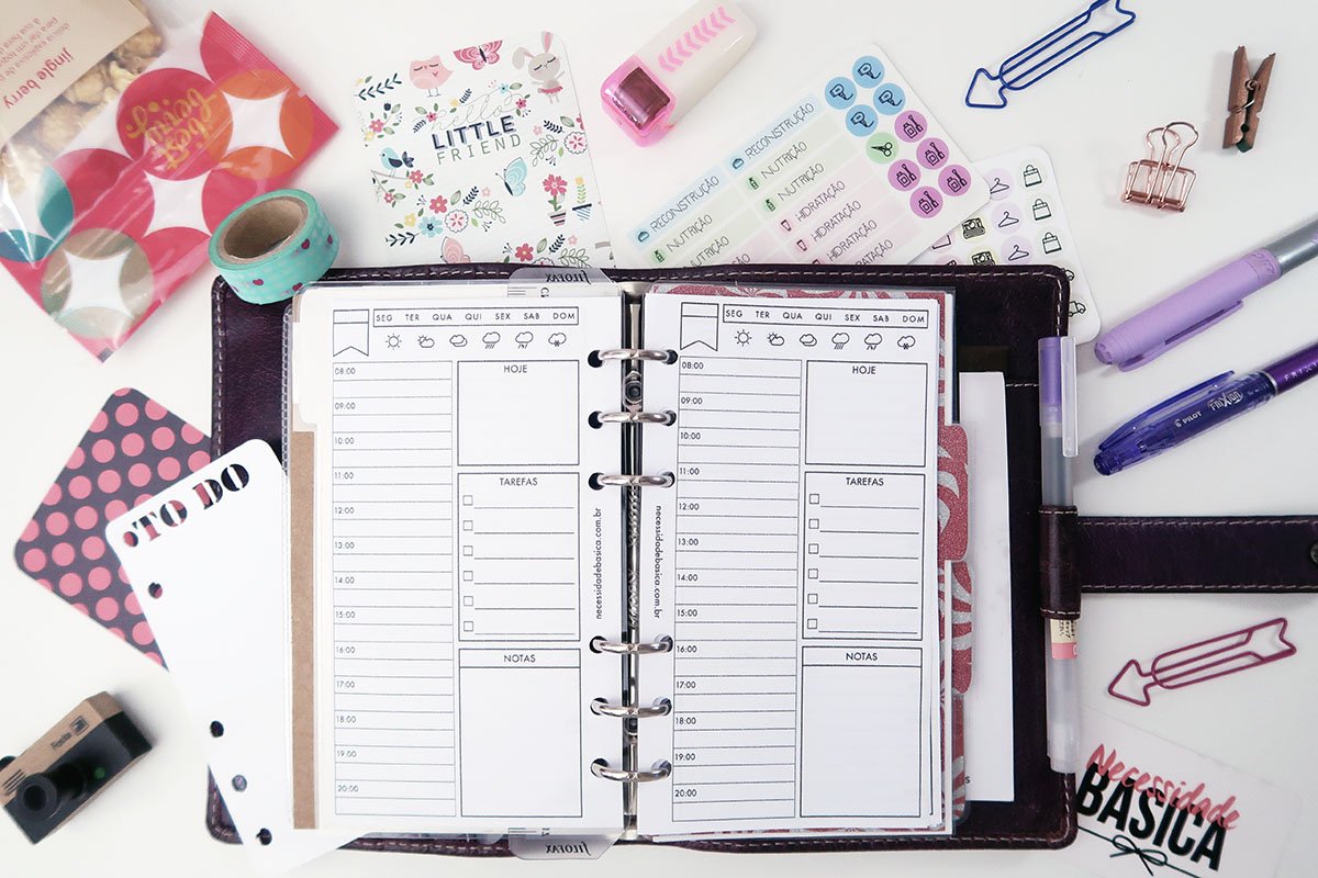 Insert diário para planner personal