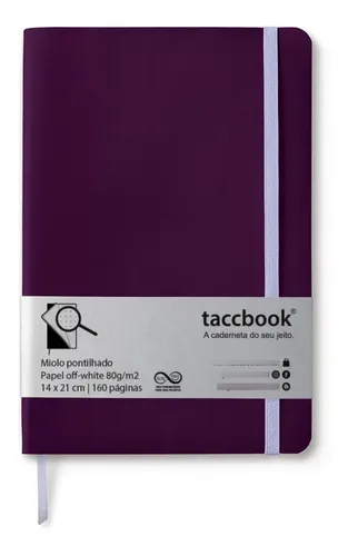 Caderno Pontilhado Taccbook® Púrpura 14x21 Flex Púrpura