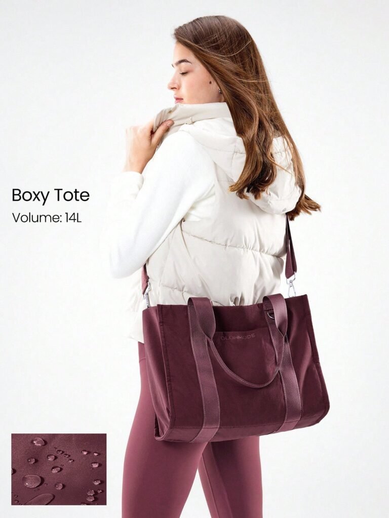 GLOWMODE 14L Bolsa Tote Quadrada Ajustável Pronta ou Não, Uso Diário Casual e de Lazer
